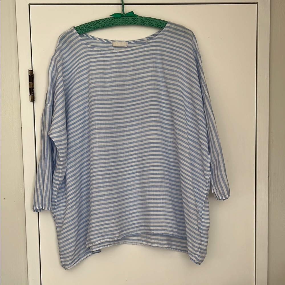 Blue Striped Women's Top
